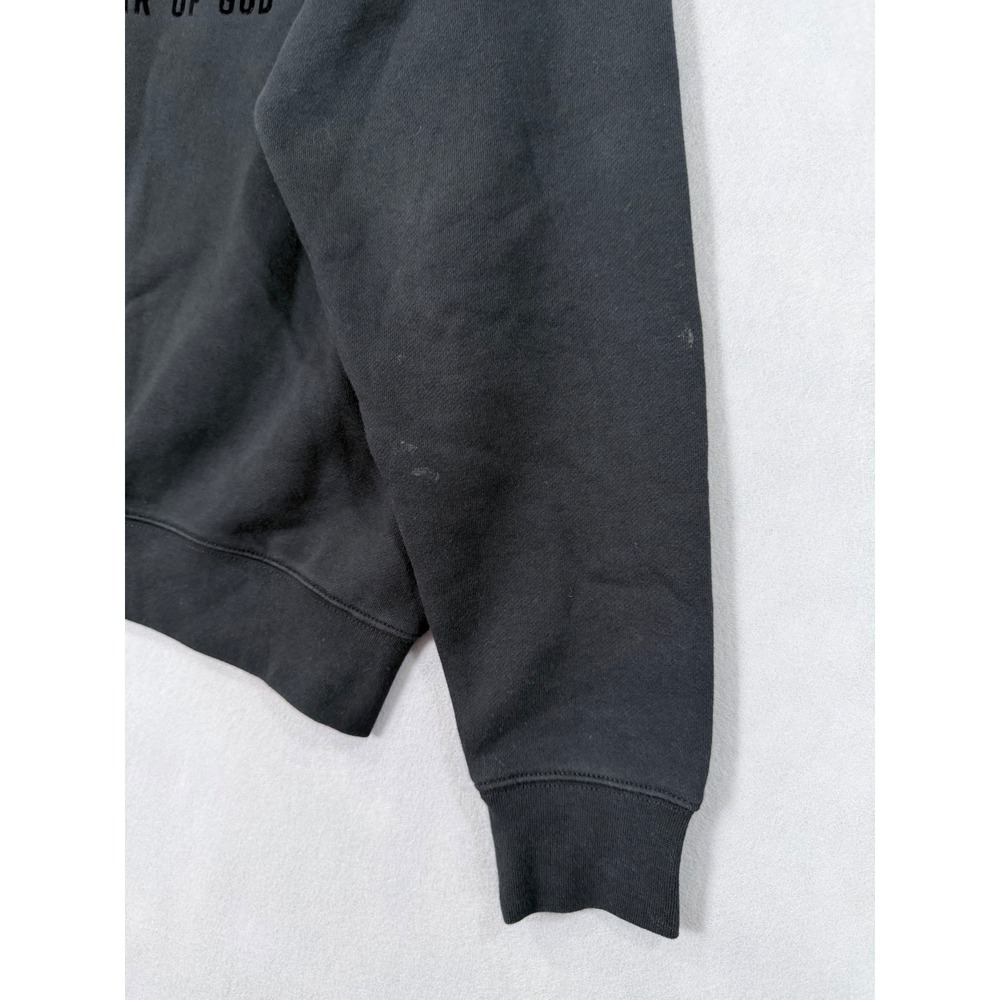 Fear of God Essentials Sweatshirt Mens Size S Black Logo Crewneck Fleece New - Picture 11 of 13